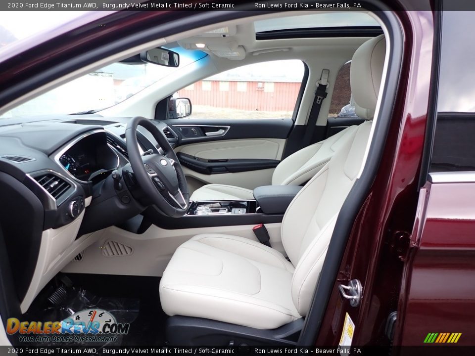 2020 Ford Edge Titanium AWD Burgundy Velvet Metallic Tinted / Soft Ceramic Photo #14