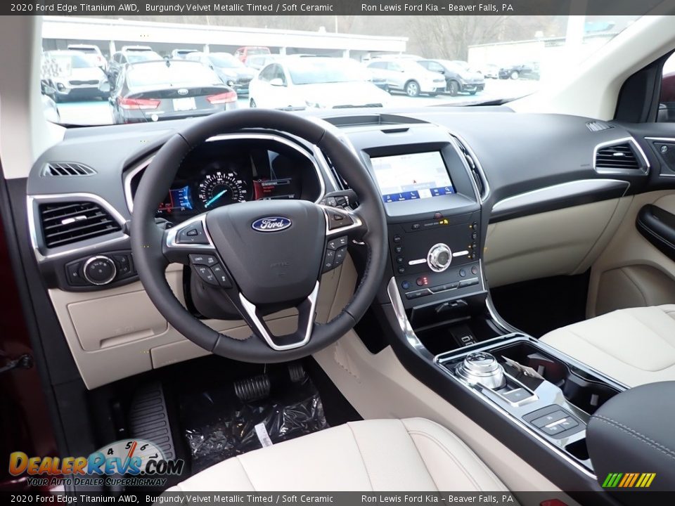 2020 Ford Edge Titanium AWD Burgundy Velvet Metallic Tinted / Soft Ceramic Photo #16