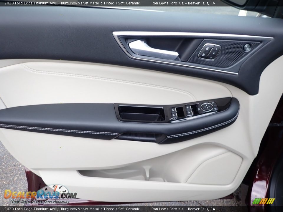 2020 Ford Edge Titanium AWD Burgundy Velvet Metallic Tinted / Soft Ceramic Photo #17