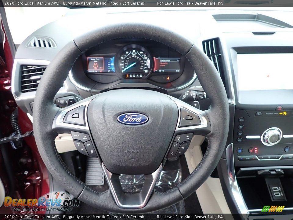 2020 Ford Edge Titanium AWD Burgundy Velvet Metallic Tinted / Soft Ceramic Photo #18