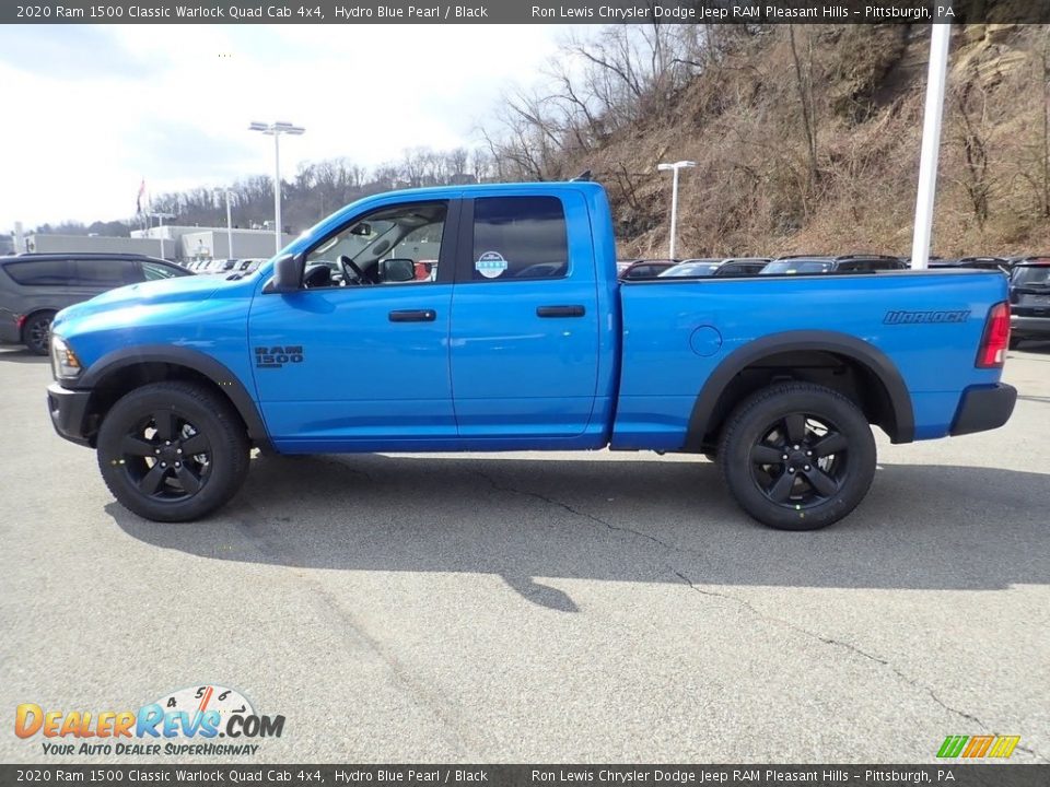 2020 Ram 1500 Classic Warlock Quad Cab 4x4 Hydro Blue Pearl / Black Photo #6