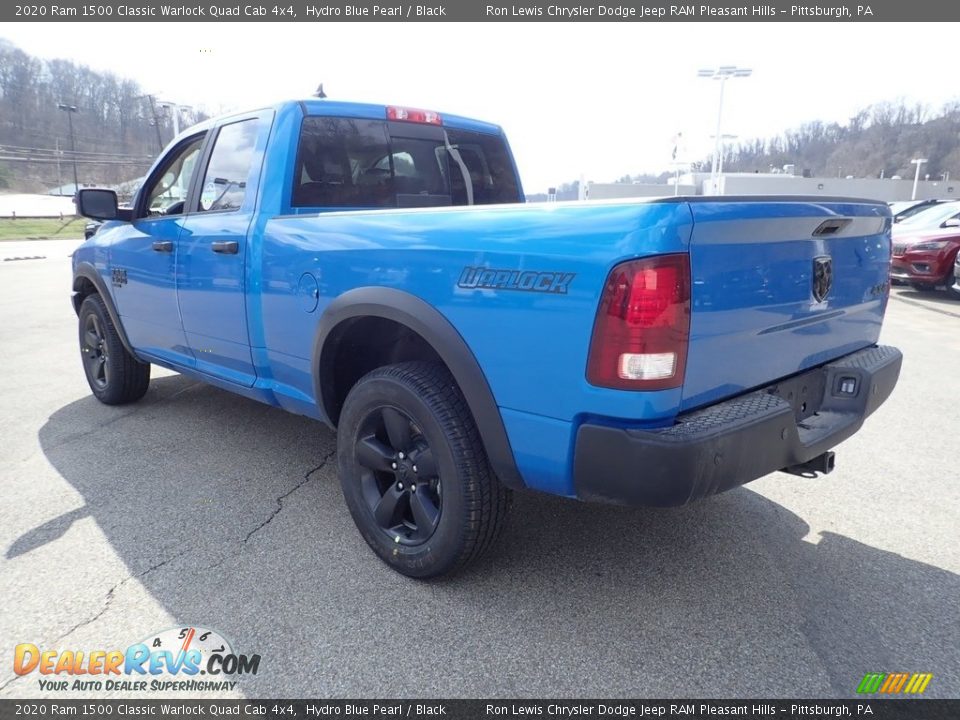 2020 Ram 1500 Classic Warlock Quad Cab 4x4 Hydro Blue Pearl / Black Photo #7