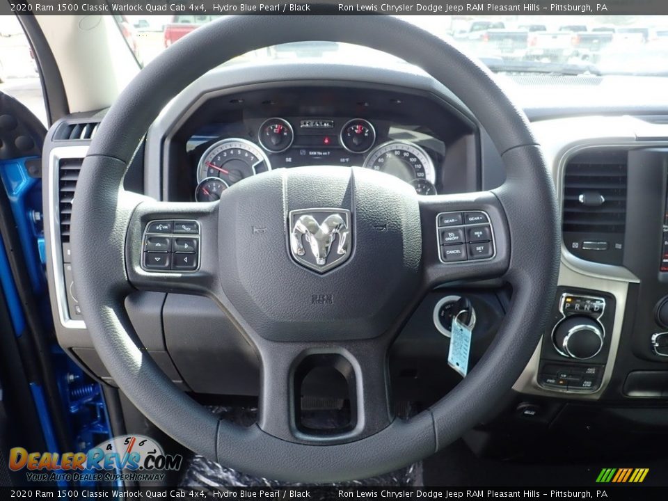 2020 Ram 1500 Classic Warlock Quad Cab 4x4 Hydro Blue Pearl / Black Photo #19