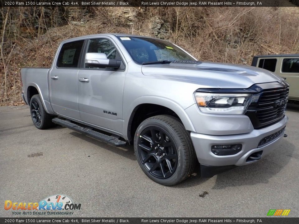 2020 Ram 1500 Laramie Crew Cab 4x4 Billet Silver Metallic / Black Photo #3