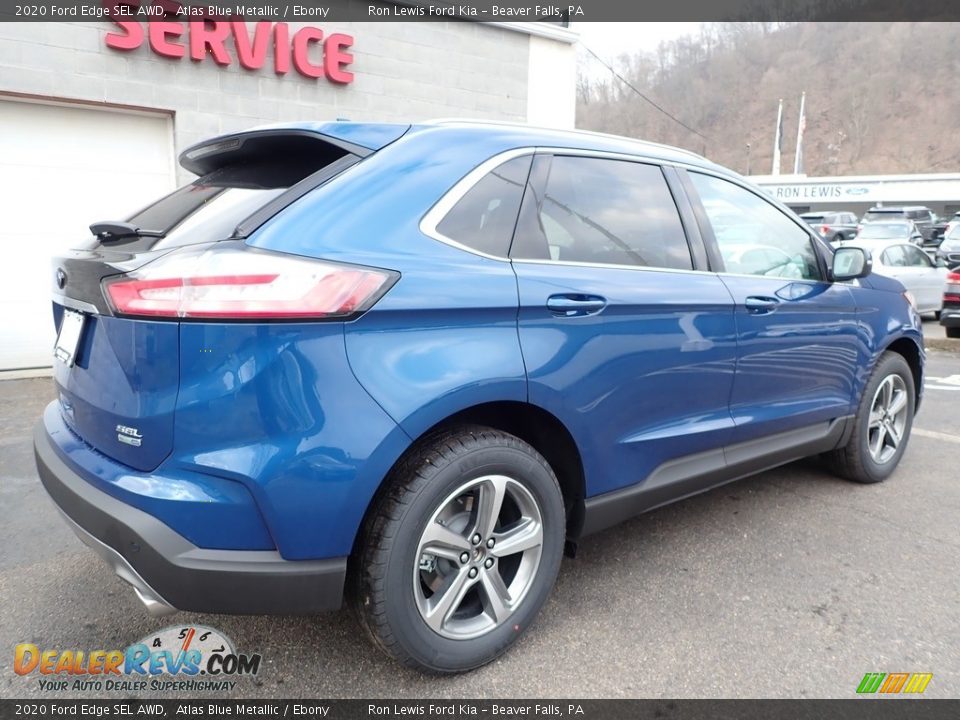 2020 Ford Edge SEL AWD Atlas Blue Metallic / Ebony Photo #2