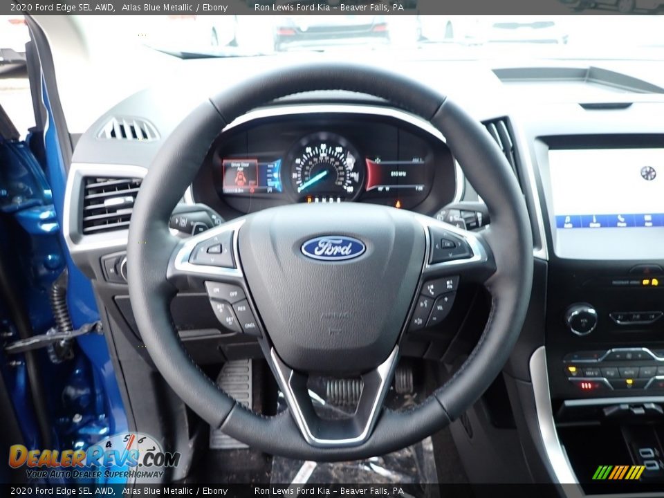 2020 Ford Edge SEL AWD Atlas Blue Metallic / Ebony Photo #17