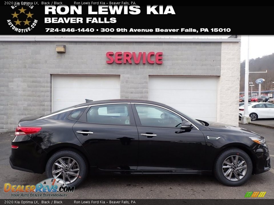2020 Kia Optima LX Black / Black Photo #1