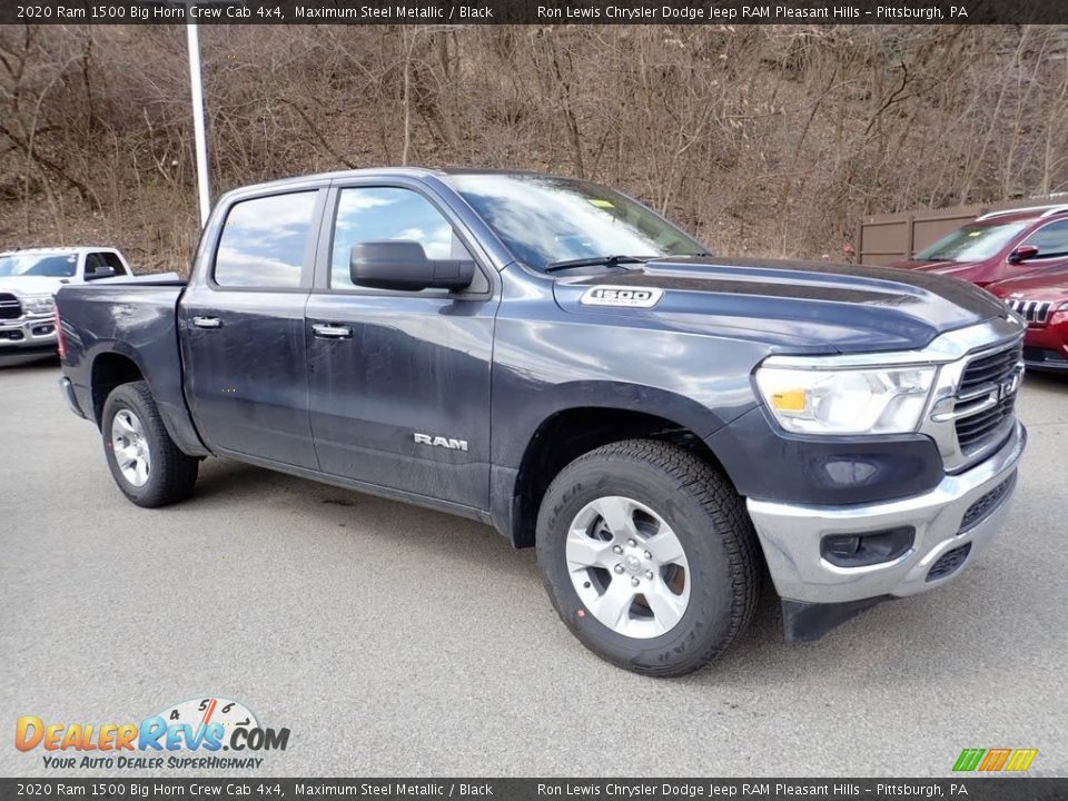 2020 Ram 1500 Big Horn Crew Cab 4x4 Maximum Steel Metallic / Black Photo #3