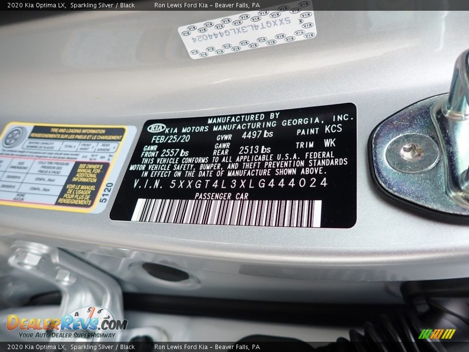2020 Kia Optima LX Sparkling Silver / Black Photo #11
