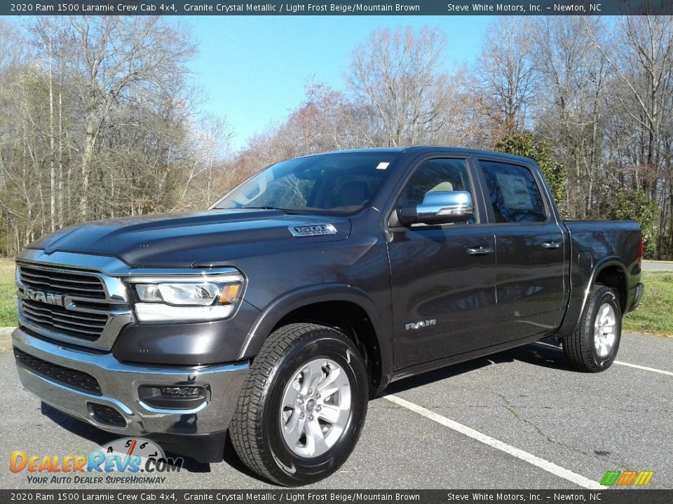 2020 Ram 1500 Laramie Crew Cab 4x4 Granite Crystal Metallic / Light Frost Beige/Mountain Brown Photo #2