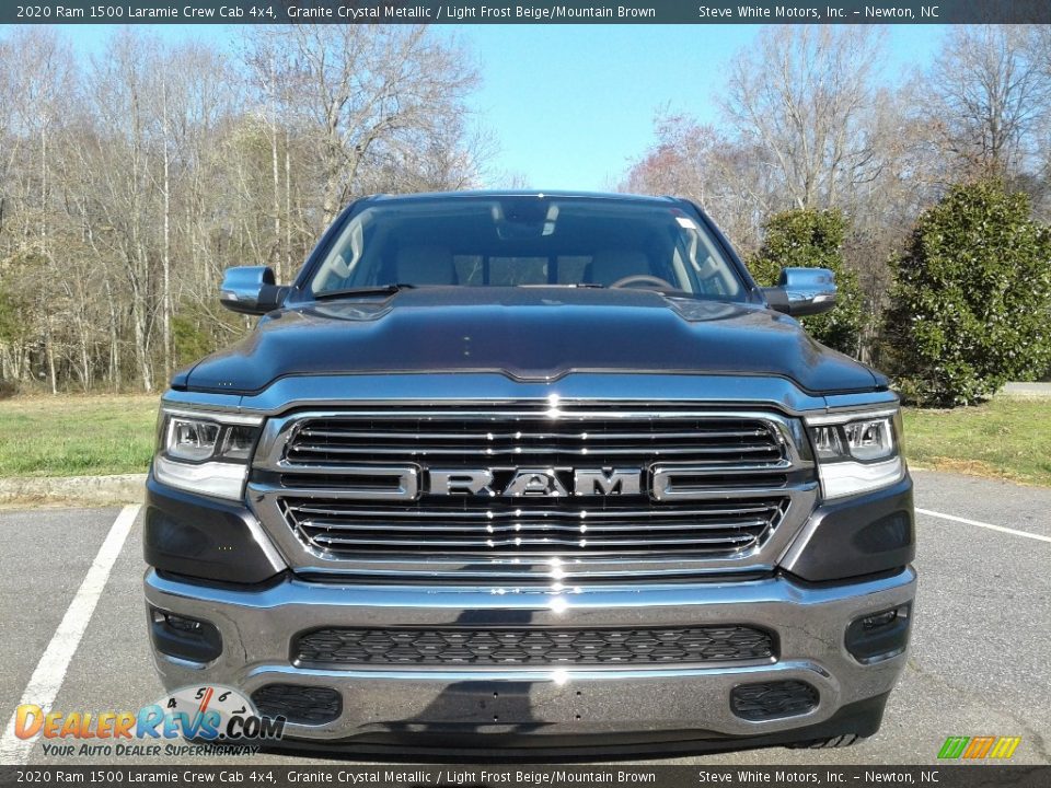 2020 Ram 1500 Laramie Crew Cab 4x4 Granite Crystal Metallic / Light Frost Beige/Mountain Brown Photo #3