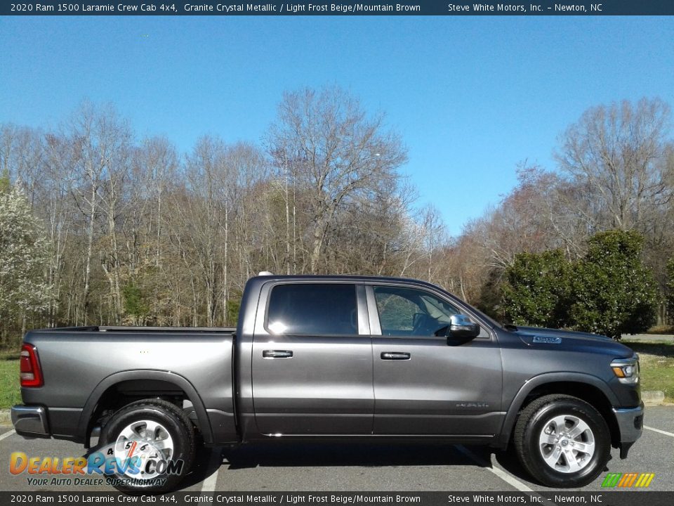 2020 Ram 1500 Laramie Crew Cab 4x4 Granite Crystal Metallic / Light Frost Beige/Mountain Brown Photo #5