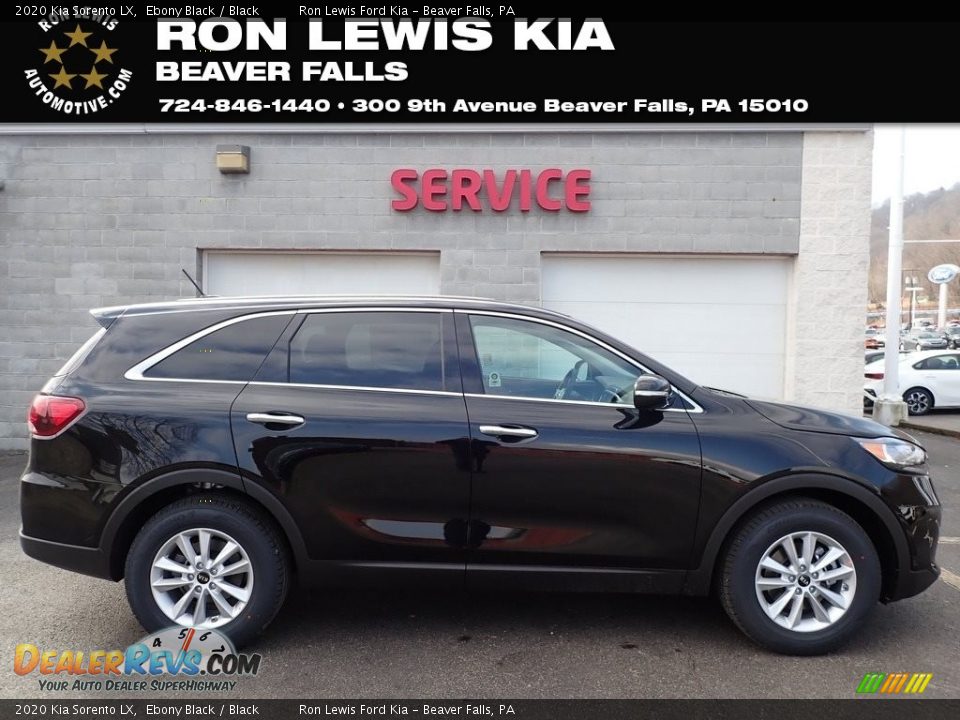 2020 Kia Sorento LX Ebony Black / Black Photo #1