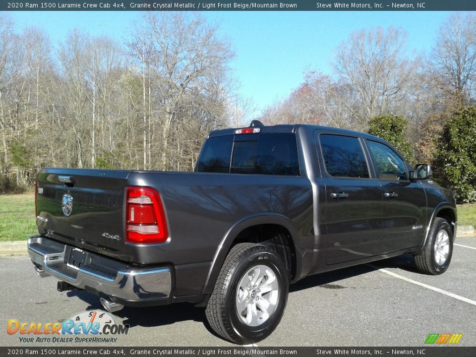 2020 Ram 1500 Laramie Crew Cab 4x4 Granite Crystal Metallic / Light Frost Beige/Mountain Brown Photo #6