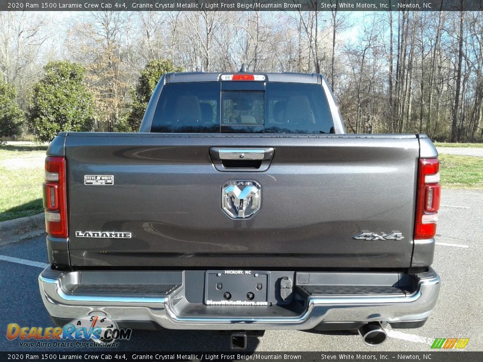 2020 Ram 1500 Laramie Crew Cab 4x4 Granite Crystal Metallic / Light Frost Beige/Mountain Brown Photo #7