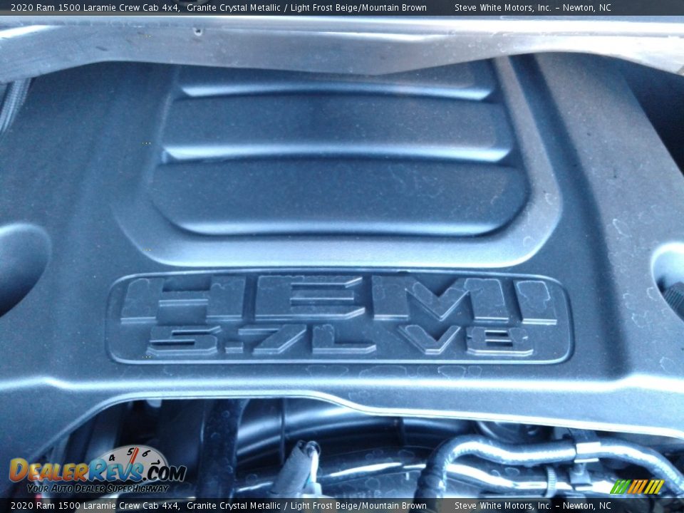 2020 Ram 1500 Laramie Crew Cab 4x4 Granite Crystal Metallic / Light Frost Beige/Mountain Brown Photo #10