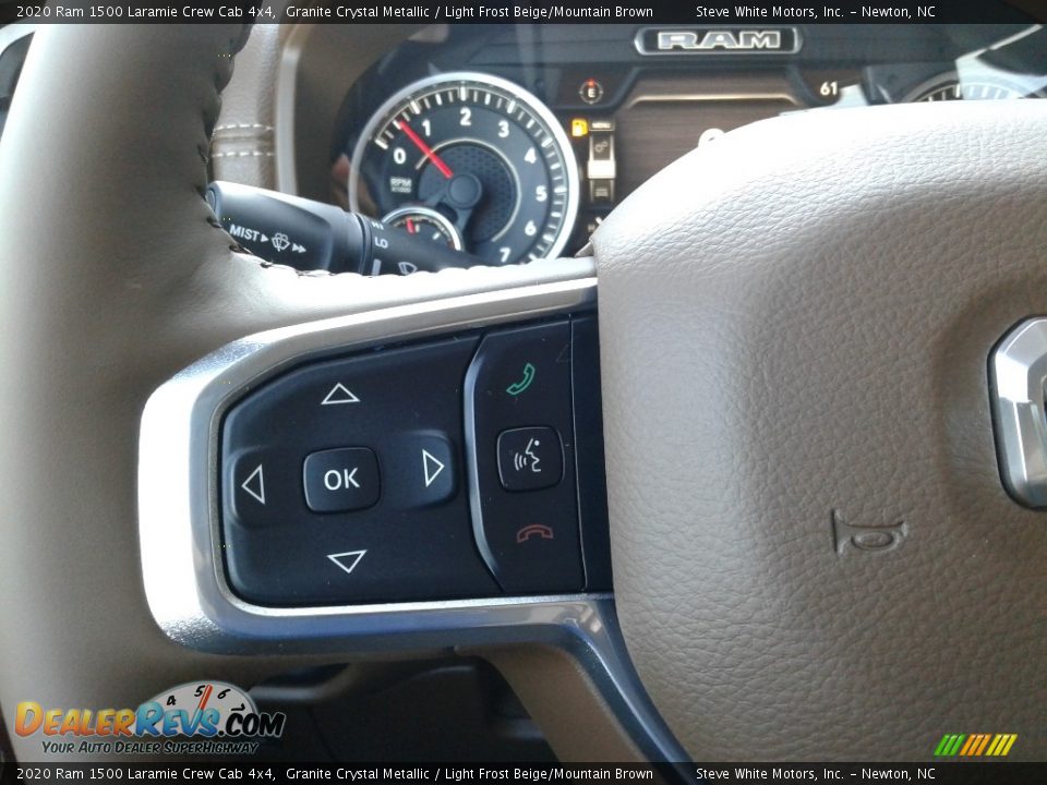 2020 Ram 1500 Laramie Crew Cab 4x4 Steering Wheel Photo #20