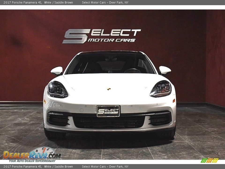 2017 Porsche Panamera 4S White / Saddle Brown Photo #2