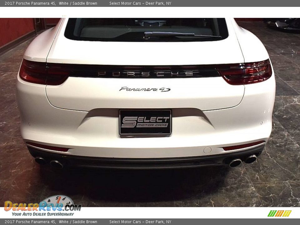 2017 Porsche Panamera 4S White / Saddle Brown Photo #6