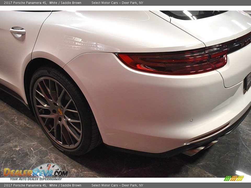 2017 Porsche Panamera 4S White / Saddle Brown Photo #8