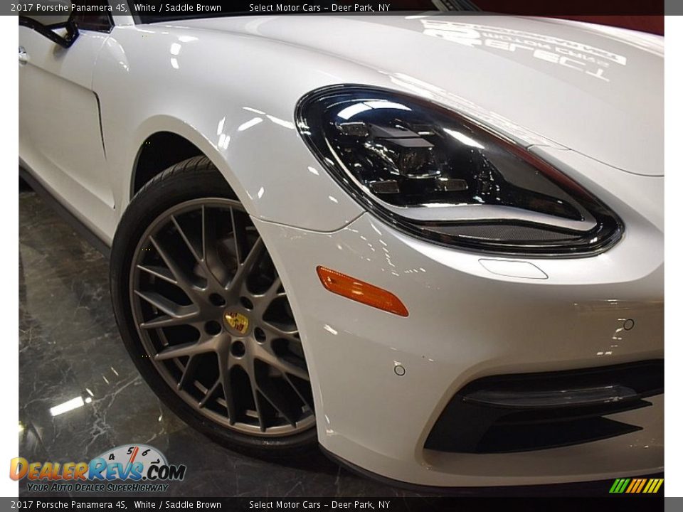 2017 Porsche Panamera 4S White / Saddle Brown Photo #9