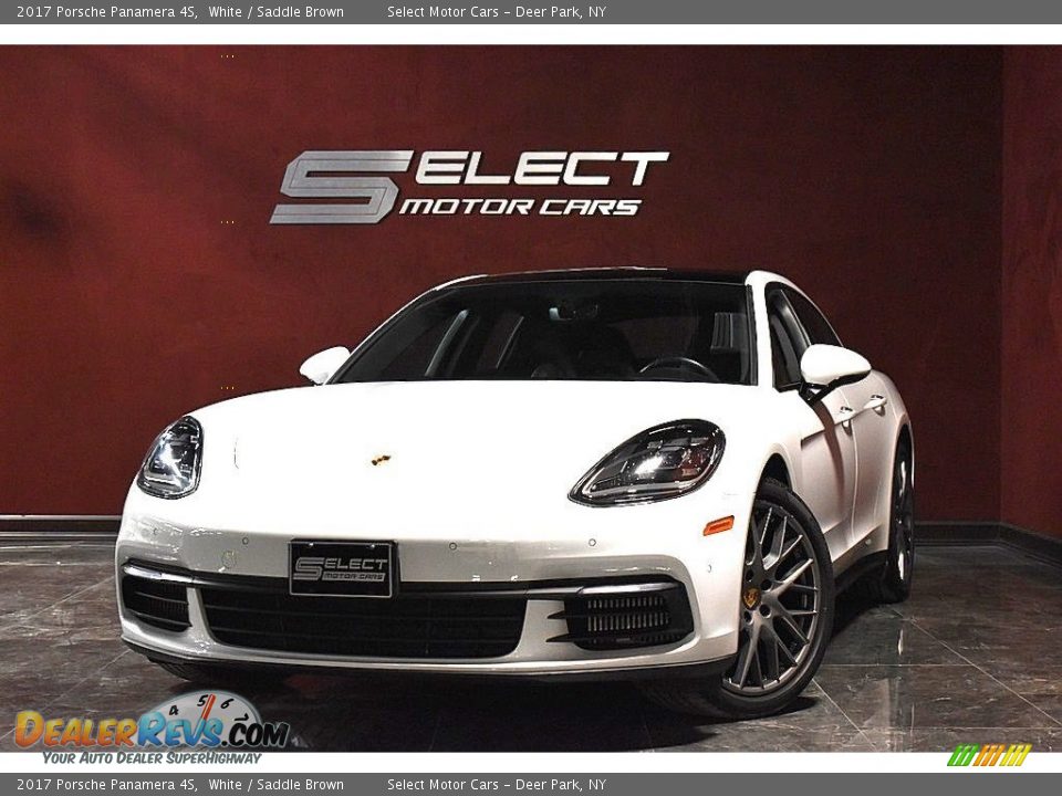 2017 Porsche Panamera 4S White / Saddle Brown Photo #11