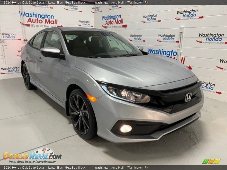 2020 Honda Civic Sport Sedan Lunar Silver Metallic / Black Photo #2