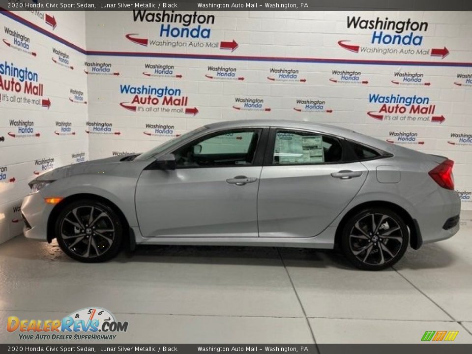 2020 Honda Civic Sport Sedan Lunar Silver Metallic / Black Photo #5