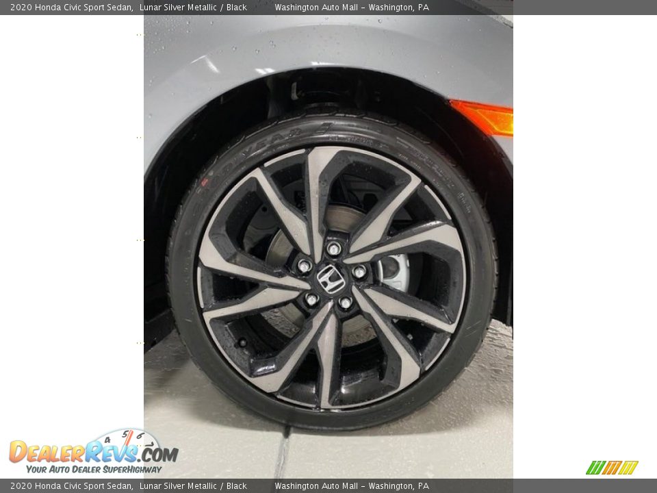 2020 Honda Civic Sport Sedan Lunar Silver Metallic / Black Photo #23