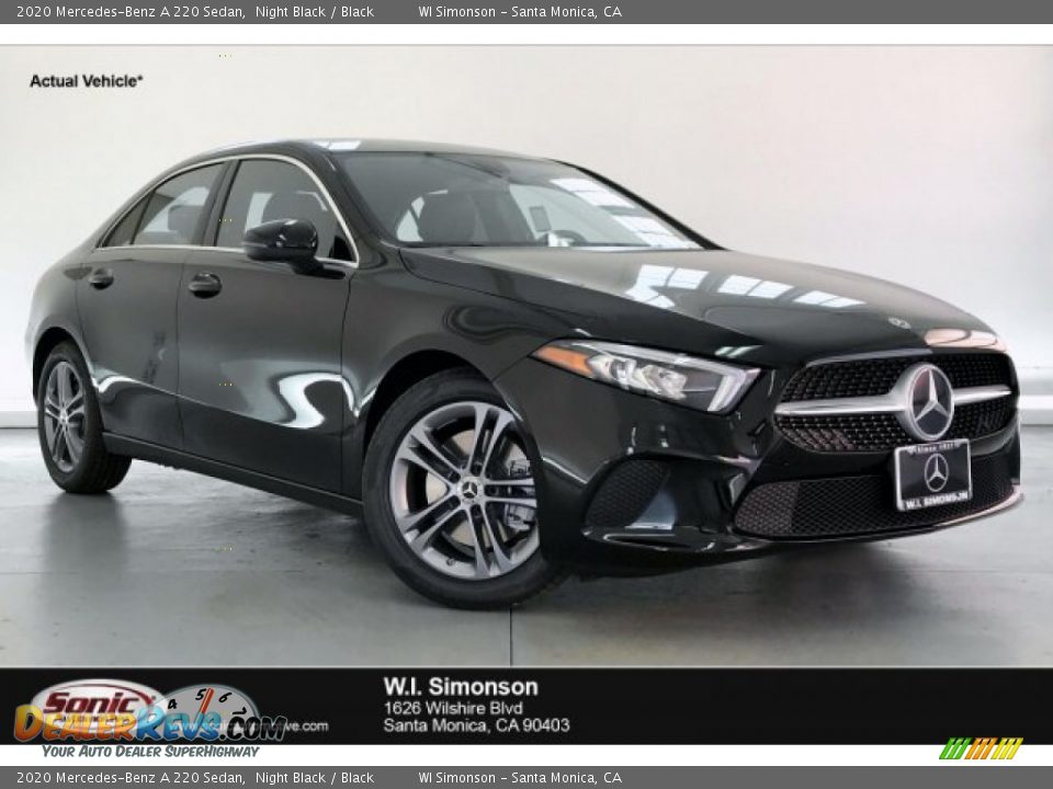 2020 Mercedes-Benz A 220 Sedan Night Black / Black Photo #1