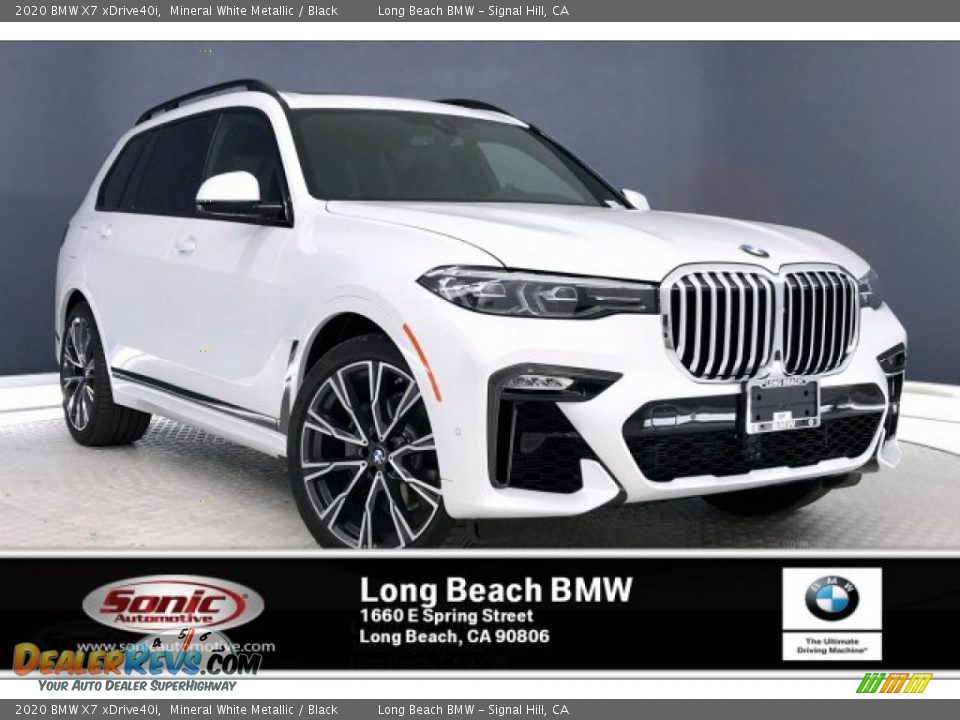 2020 BMW X7 xDrive40i Mineral White Metallic / Black Photo #1