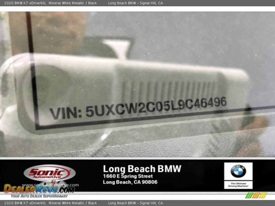 2020 BMW X7 xDrive40i Mineral White Metallic / Black Photo #11