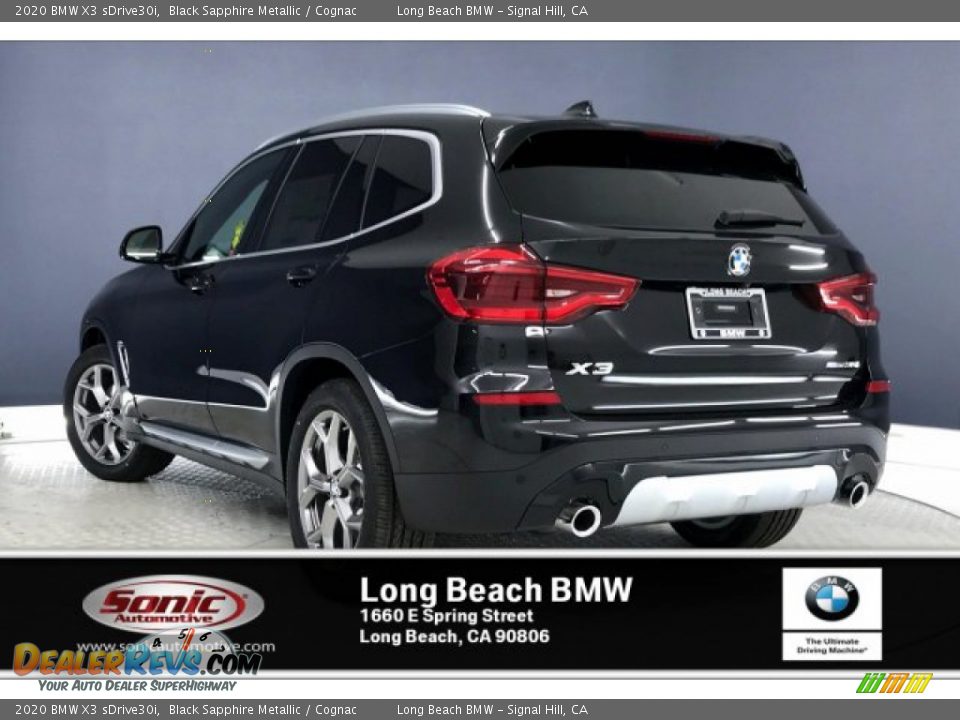 2020 BMW X3 sDrive30i Black Sapphire Metallic / Cognac Photo #2