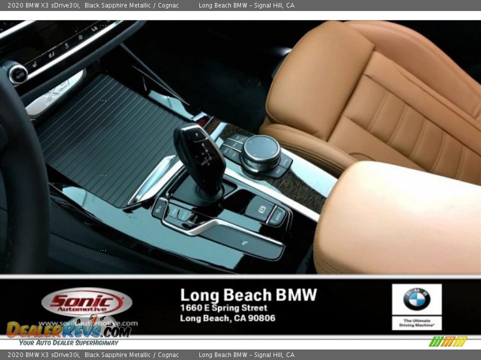 2020 BMW X3 sDrive30i Black Sapphire Metallic / Cognac Photo #6