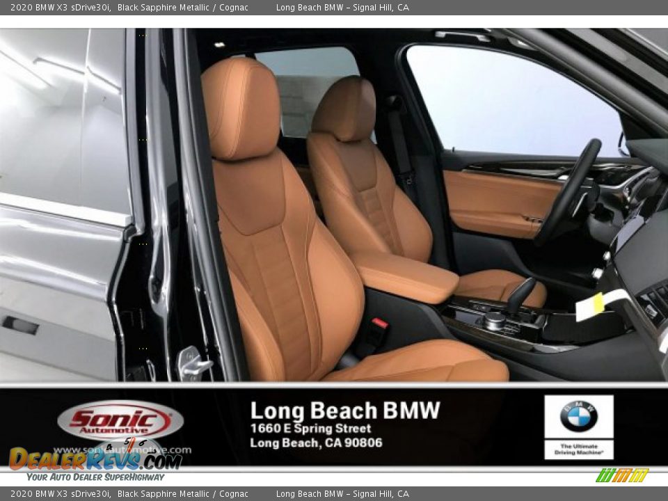 2020 BMW X3 sDrive30i Black Sapphire Metallic / Cognac Photo #7