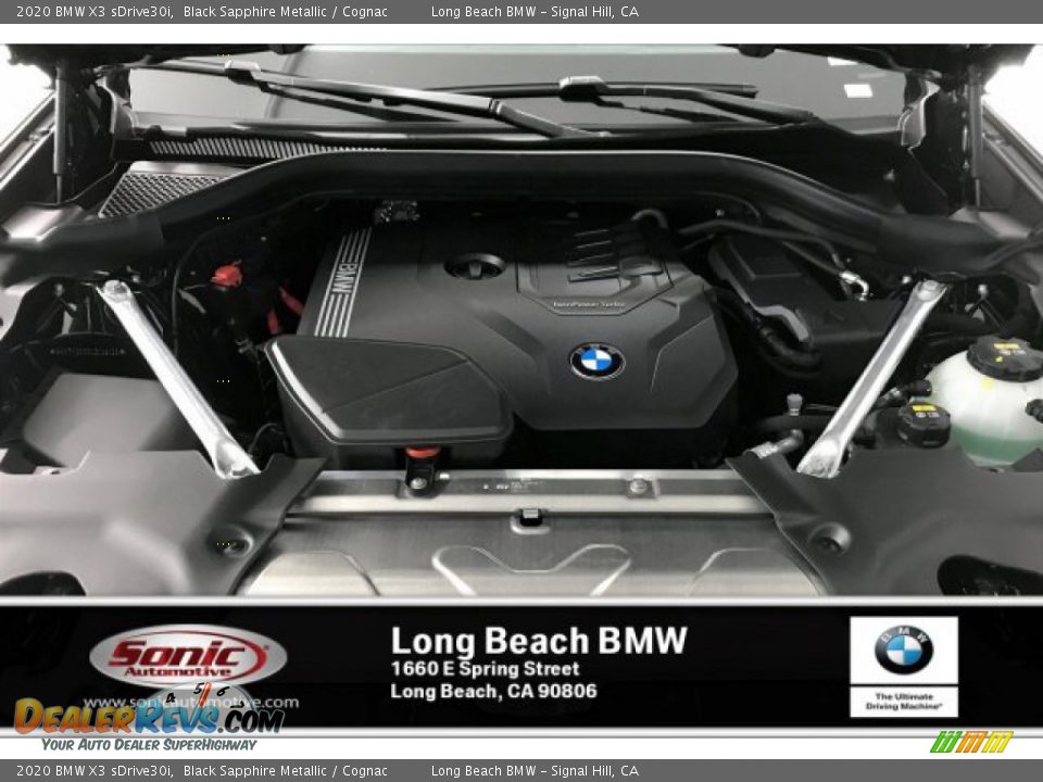 2020 BMW X3 sDrive30i Black Sapphire Metallic / Cognac Photo #8