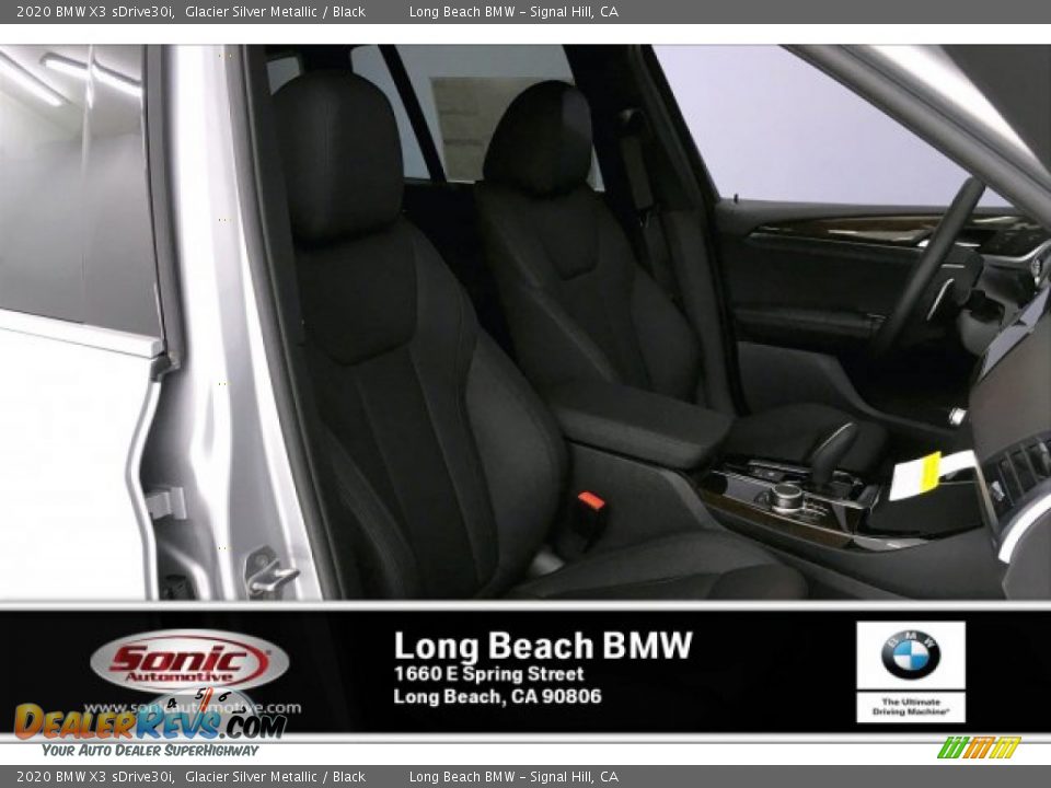 2020 BMW X3 sDrive30i Glacier Silver Metallic / Black Photo #7