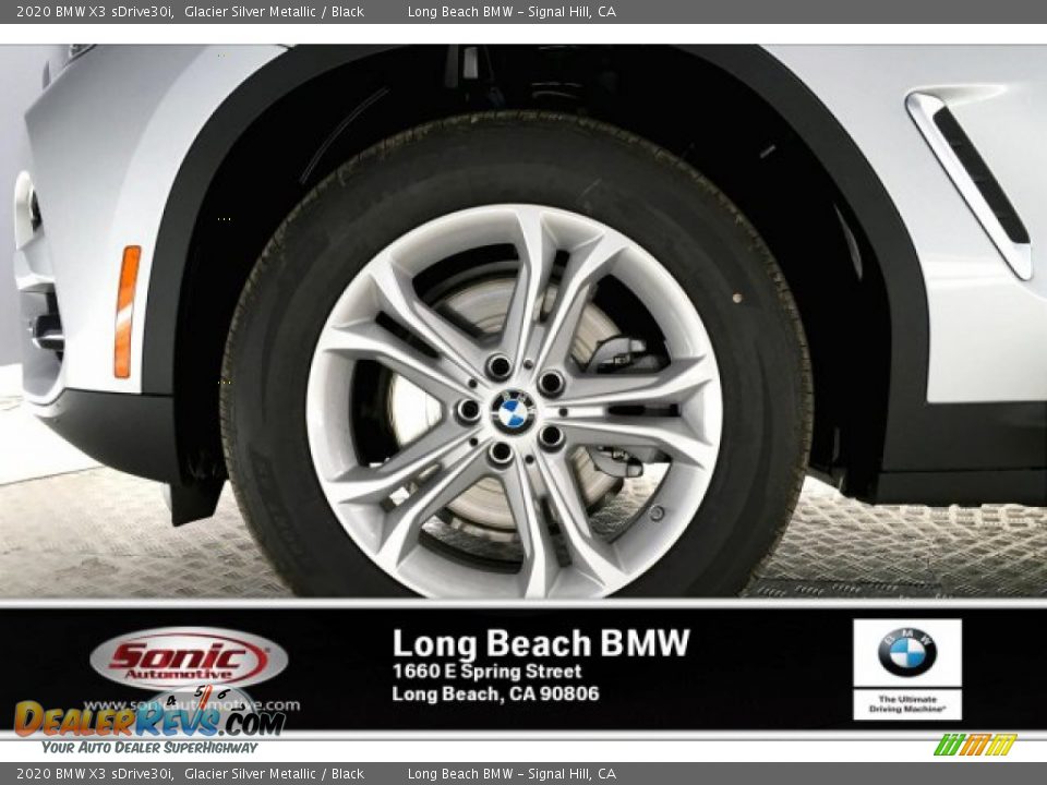 2020 BMW X3 sDrive30i Glacier Silver Metallic / Black Photo #9