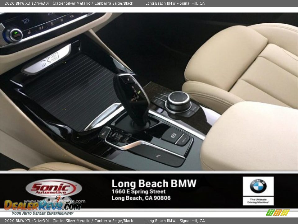 2020 BMW X3 sDrive30i Glacier Silver Metallic / Canberra Beige/Black Photo #6
