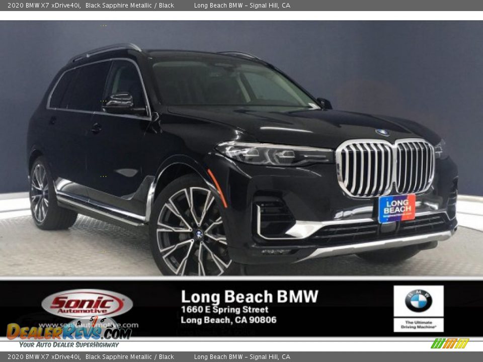 2020 BMW X7 xDrive40i Black Sapphire Metallic / Black Photo #1