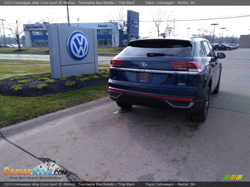 2020 Volkswagen Atlas Cross Sport SE 4Motion Tourmaline Blue Metallic / Titan Black Photo #3