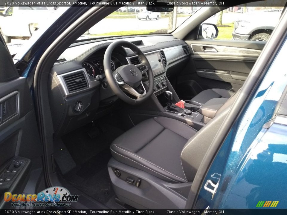 2020 Volkswagen Atlas Cross Sport SE 4Motion Tourmaline Blue Metallic / Titan Black Photo #5