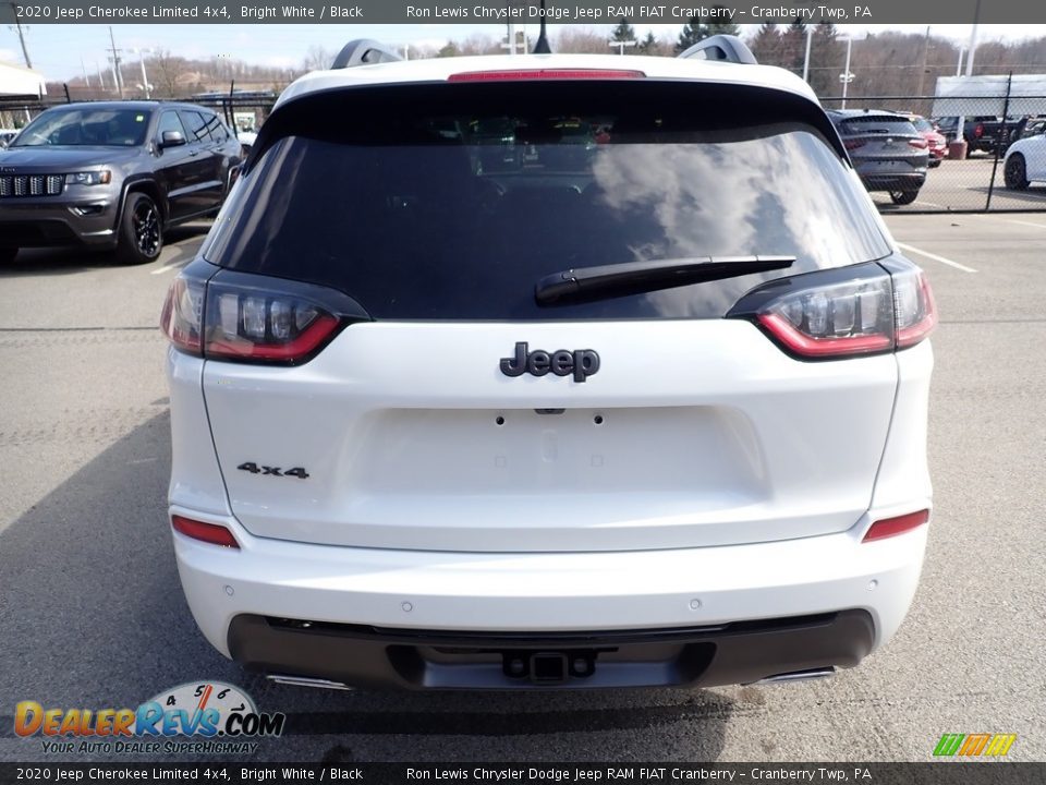 2020 Jeep Cherokee Limited 4x4 Bright White / Black Photo #4