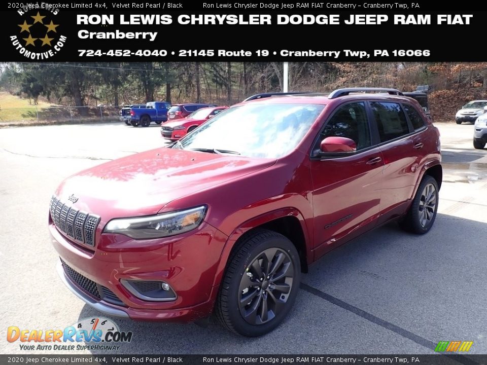 2020 Jeep Cherokee Limited 4x4 Velvet Red Pearl / Black Photo #1