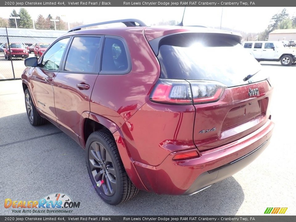 2020 Jeep Cherokee Limited 4x4 Velvet Red Pearl / Black Photo #3