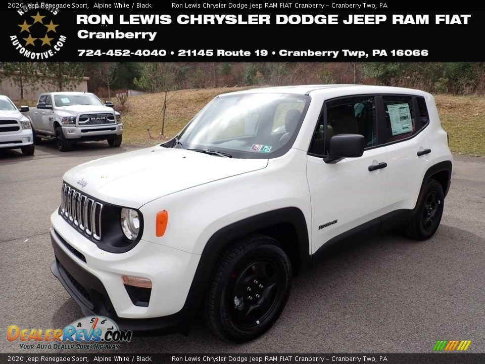 2020 Jeep Renegade Sport Alpine White / Black Photo #1
