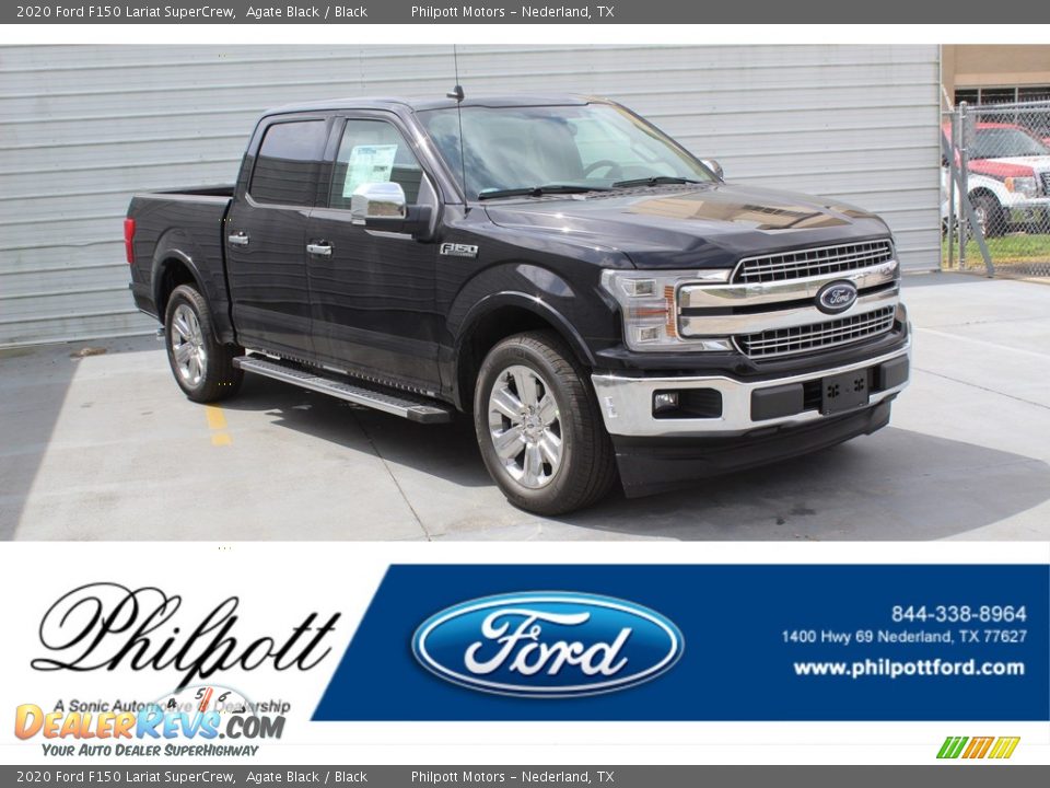 2020 Ford F150 Lariat SuperCrew Agate Black / Black Photo #1