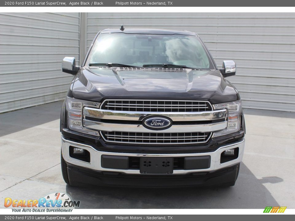 2020 Ford F150 Lariat SuperCrew Agate Black / Black Photo #3