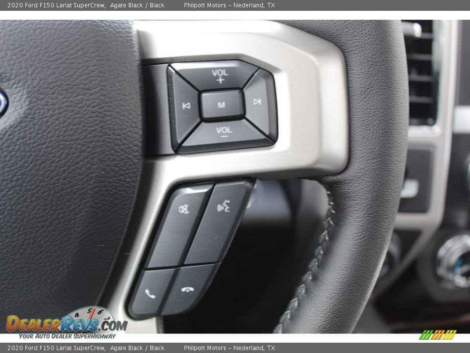 2020 Ford F150 Lariat SuperCrew Agate Black / Black Photo #12