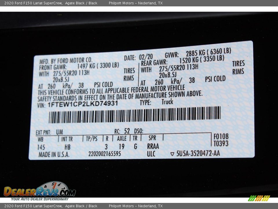 2020 Ford F150 Lariat SuperCrew Agate Black / Black Photo #25